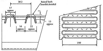 LYSAGHT INTERLOK&reg; II Leg Dimensions