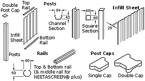 LYSAGHT NEETASCREEN&reg; Fencing Components
