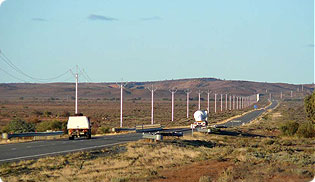 Completion of a 92 kilometre line to deliver 33kV power to Uranium One’s Honeymoon Mine site Using SURELINE® poles supplied by BlueScope Steel