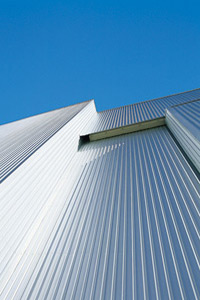 zincalume steel wall vertical