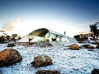 LYSAGHT CUSTOM BLUE ORB&reg; and COLORBOND&reg; steel  were used in this low maintenance, low cost, environmentally conscious  Snowy Mountains Home. Note: photograph by Patrick Bingham-Hall