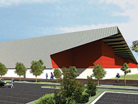 LYSAGHT KLIP-LOK® HI-STRENGTH was used to roof the Brand Depot facility at Canberra International Airport. It was roll formed on site by BlueScope Lysaght's mobile roll forming unit.