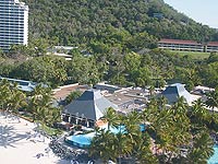 The Outrigger Resort Centre on Hamilton Island in the Whitsundays was re-roofed using LYSAGHT CUSTOM ORB&reg; made from COLORBOND&reg; Ultra steel in colour Woodland Grey&reg; and LYSAGHT TOPSPAN&reg; 61 battens.