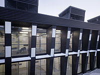 The RSPCA Burwood headquarters redevelopment uses walling and roofing made from LYSAGHT PANELRIB&reg; and LYSAGHT SPANDEK&reg; in colours Night Sky&reg; and Surfmist&reg;