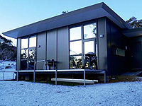 Chapman Constructions' Rocky Harvey estimates a typical home built like the 'Habitats' would take a month to complete.