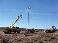 Completion of a 92 kilometre line to deliver 33kV power to Uranium One’s
Honeymoon Mine site Using SURELINE&reg; poles