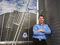 Steve Bowden from Pioneer Water Tanks, a STEEL BY™ Brand Partner. The company manufactures tanks made from COLORBOND® steel and ZINCALUME® steel