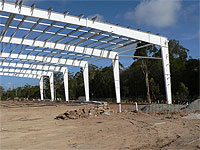 Bunnings warehouse contstruction Project - using LYSAGHT SupaZed&reg; purlin system combined with Rimco Tapered Beam system.