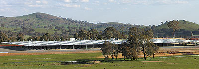 This cattle pavilion's roof is made from 144 metre long continuously rolled ARAMAX roof panels made from GALVASPAN® G550 steel.