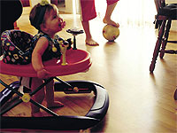 Pre-finished floating timber floor standing the toughest test ? children