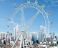 Artist impression of Melbourne's latest attraction, the Southern Star Observation Wheel at Waterfront City, made from 650 tonnes of grade 350 XLERPLATE&reg; steel