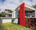 This Beach House demonstrates how steel can be used across a number of applications . The roofing, walling, guttering, fascia and garage door are all made from COLORBOND&reg; steel.