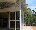 External cladding on the bush retreat features LYSAGHT MINI ORB&reg; profile in ZINCALUME&reg; steel together with flat sheets of ZINCALUME&reg; steel fixed over fibre cement sheeting for contrast. Steel  wall framing and roof trusses are also used.