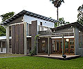 ZINCALUME&reg; steel was used for the roofing, guttering, underside of the ceilings on the veranda and as wall cladding on the lower part of the exterior wall on this home in Bangalow, New South Wales.