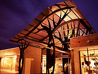 Bottle Brush trees fabricated from XLERPLATE® steel at Dogwood Crossing, Miles in Queensland's Murilla Shire Council.