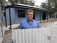 STEEL BY&trade; Brand Partnership Program members, Queensland Shed Markets' John Umstad builds kit homes made from COLORBOND&reg; steel and ZINCALUME&reg; steel.