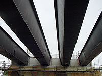 Trough girders made from 350L15 Grade XLERPLATE&reg; steel on Melbourne's Eastlink project.