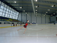 Oksana Syskava of Glenwood at Glaciarium Ice Skating Centre - designed using COLORBOND® Metallic steel in the colour Citi® for the internal walls and main ceiling