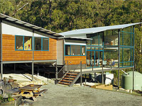 Oyster Cove home south of Hobart with roofing, guttering and partial wall cladding in ZINCALUME&reg; steel.