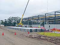 Mirvac&rsquo;s Nexus Industry Park &ldquo;greenfield&rdquo; building site clad with LYSAGHT KLIP-LOK 700 HI-STRENGTH&reg;