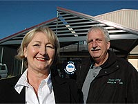 Pergolas Plus Outdoor Living owners Julie and Ian Brooksby … one of their pergolas has got the pub talking