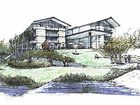 An artist’s impression of the new ResMed facility which will use  LYSAGHT BONDEK&reg; structural steel formwork.