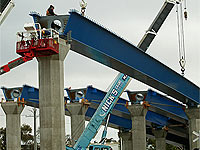 The 270 metre long bridge in Port Adelaide, South Australia, part of the Port River Expressway Stage One project