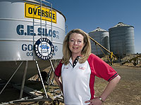 Lyn Comer of G.E. Silos, a member of the STEEL BY™ Brand Partnership Program, manufactures grain and pellet silos for farmers from ZINCALUME® steel