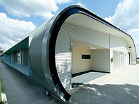 Liquid oxygen facility at Richmond RAAF Base clad in LYSAGHT CUSTOM ORB® and LYSAGHT MINI-ORB®