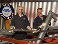 Fire Fabrication Services Directors Mike Iacovino (left) and Steve Macdonald. Fire Fabrication Services are members of the STEEL BY™ Brand Partnership Program