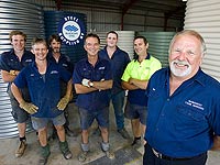 Owner Neil Wratten and the team from Nanango Tank Makers, a member of the STEEL BY™ Brand Partnership Program, notched up A$1 million in sales in December 2006 because of Queensland's current water shortage crisis.