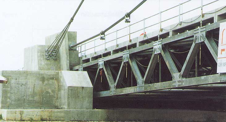 Barito River Bridge, Indonesia, where steel has been used to maximum advantage and techniques have been employed to facilitate speed and safety in construction.