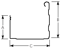LYSAGHT TRIMLINE&reg; Gutter Dimensions