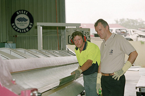Machine Operator David Luck (left) and Director Steve Cassidy of Eziform Sheet Metal