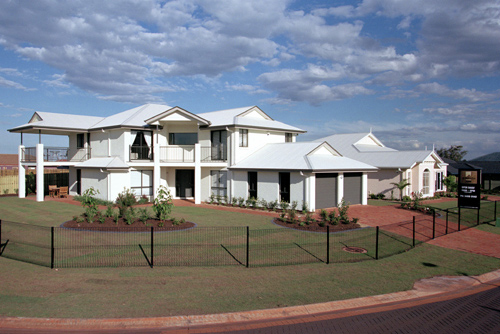 Two display homes in Thornlands, Queensland feature roofing, gutters and fascias made from COLORBOND® steel.