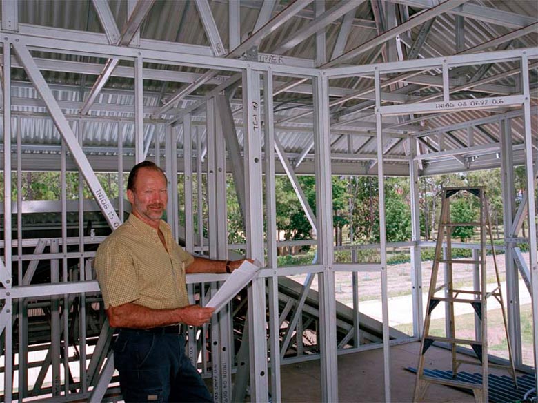 Courage Homes', Bob Colwill, is offering customers the option to build in steel.