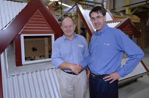 Ken Clark, BlueScope Steel (right) and Raymond Jones, Gymea TAFE