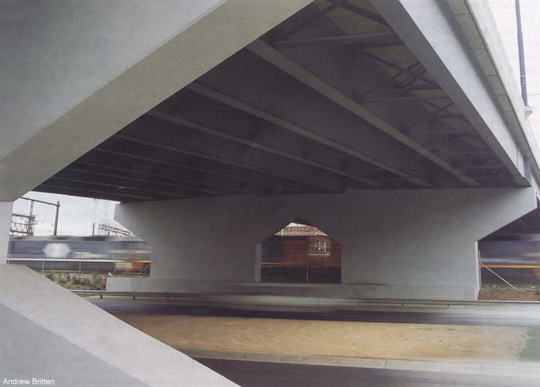 La Trobe Street Bridge is  one of two new steel bridges providing pedestrian and vehicle links from Melbourne CBD to the Docklands precinct.
