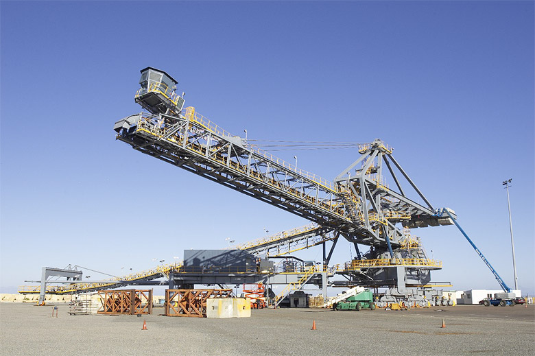 The 900 tonne ship loader bound for Dampier, Western Australia, was constructed using 800 tonnes of 350 grade XLERPLATE®.