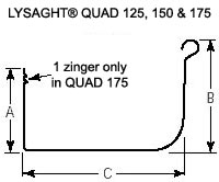 LYSAGHT® QUAD 125, 150 and 175 Gutter