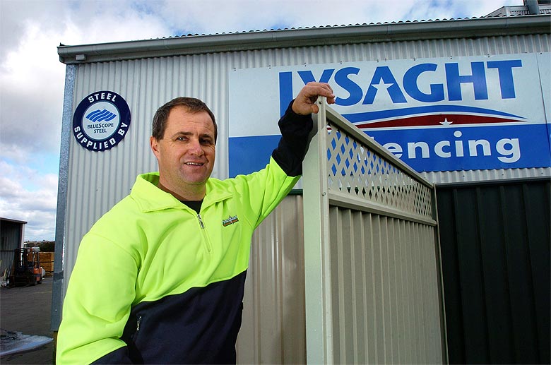 Pinus Sawmills’ owner Doug Reid. Since his company began stocking fencing products made from COLORBOND® steel, sales have increased dramatically. 