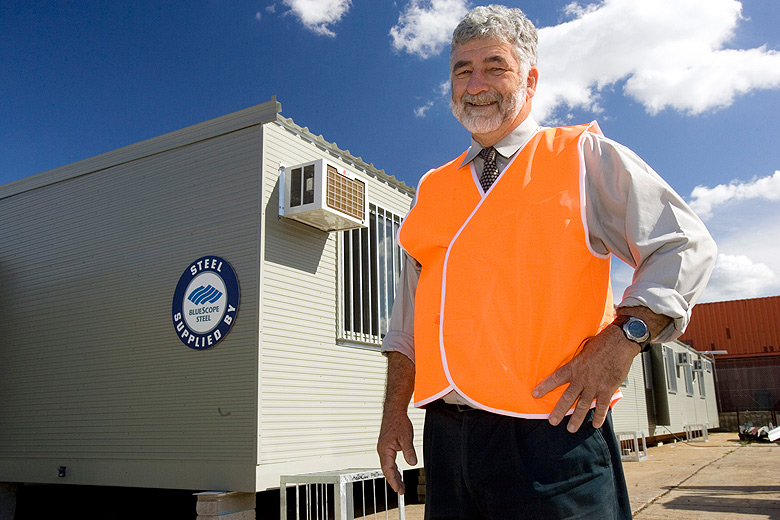 Rick Welch of Australian Portable Buildings, a member of the STEEL BY™ Brand Partnership Program, at the company's Wetherill Park workshop in Sydney.