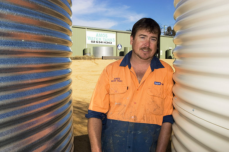 Lyndon Amos of Amos Water Tanks, a member of the STEEL BY™ Brand Partnership Program, which has recently been bought by MPH Rural.