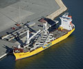 XLERPLATE? steel girders for the Dampier wharf extension were delivered by sea