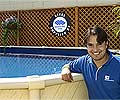 Stern’s Playground owner Joel Stern with one of the company’s pools. 