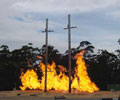 SURELINE® power poles were subjected to a range of fire intensity levels during the tests