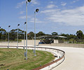 LYSAGHT SMARTASCREEN® fencing made from COLORBOND® steel used at Birmingham Gardens greyhound racing facility.