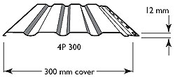 LYSAGHT EASYCLAD&reg; 4P300 Dimensions