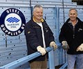 Technosteel Australia Directors Roy Adcock (left) and Geoff Cook … using steel framing made from TRUECORE® steel