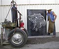 Ron Clarke and his original creations have become a tourist attraction along the Sturt Highway.